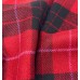 Abraham Moon Fabric 100% Wool Red Black Check 1883/48